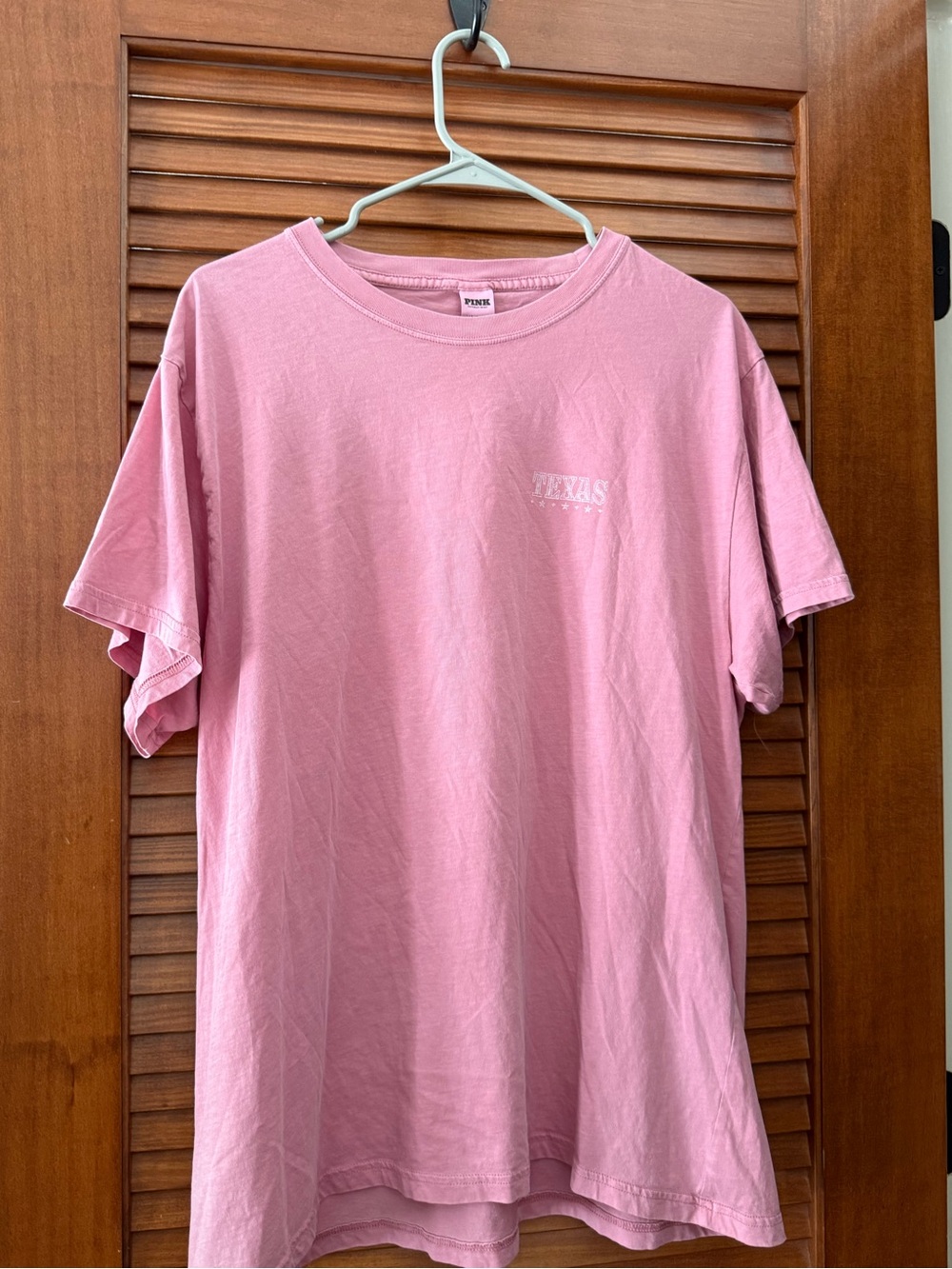 PINK Victoria's Secret Soft Pink Short-Sleeve Tee with Texas Logo